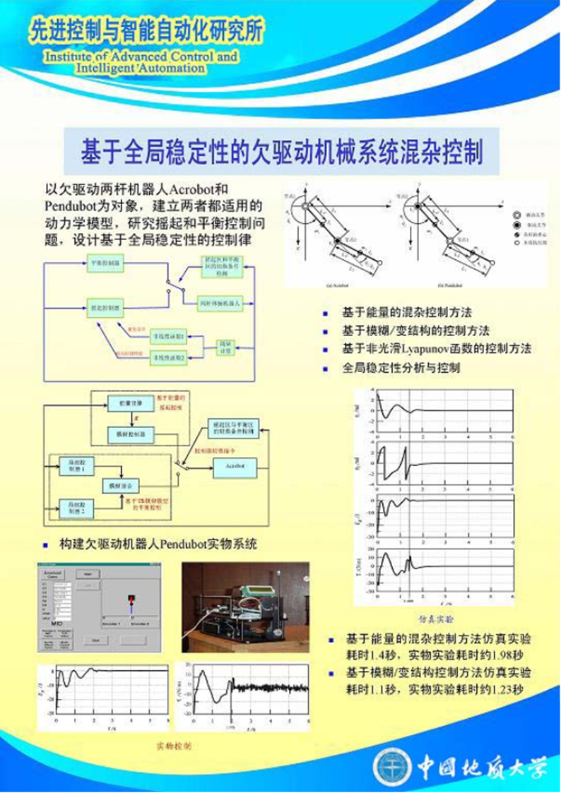 基于全局稳定性的欠驱动机械系统混杂控制